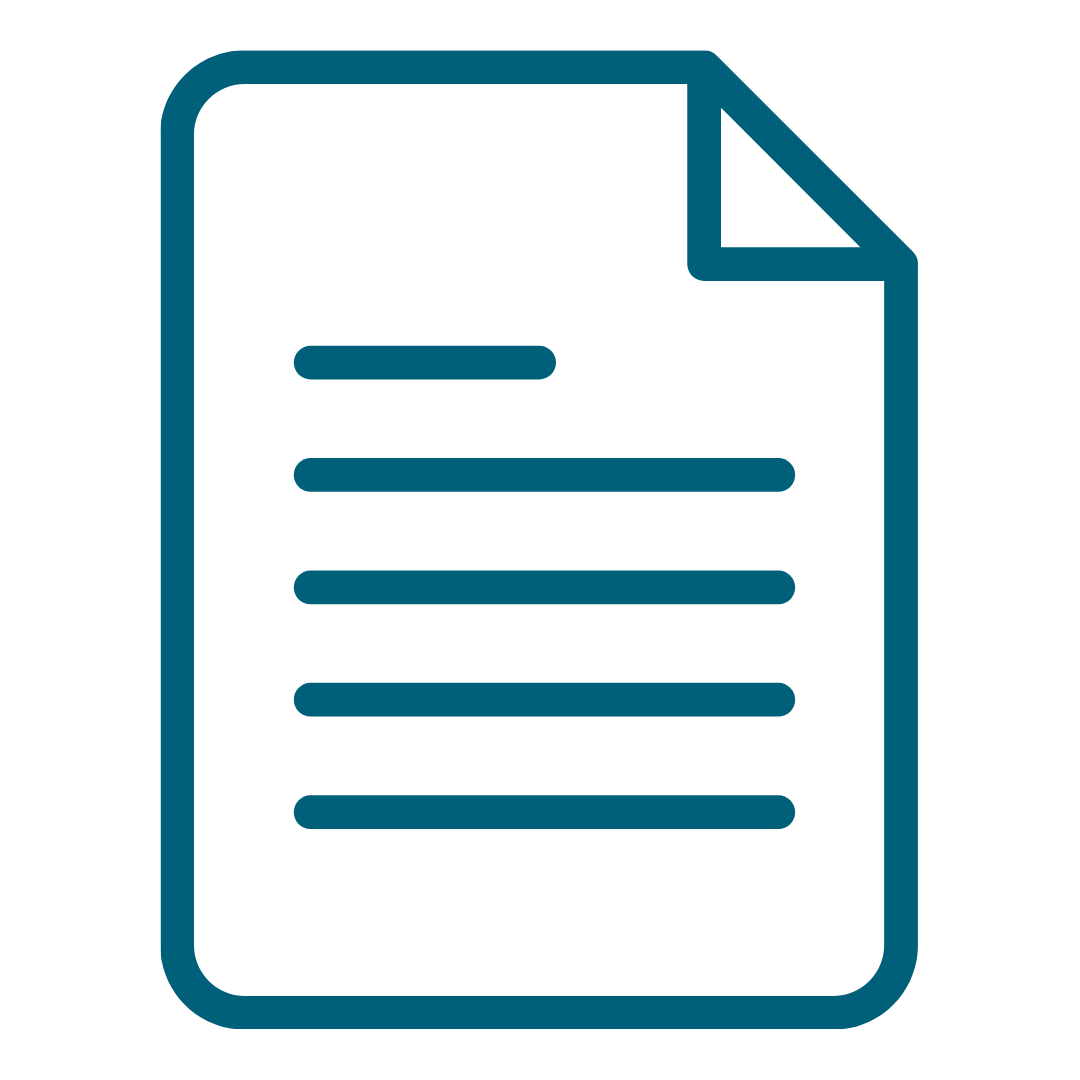 Document Outline Icon in Teal