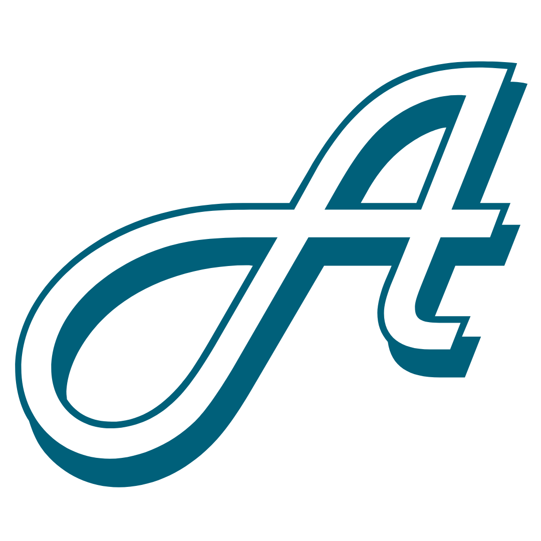 Stylized Letter A in Teal