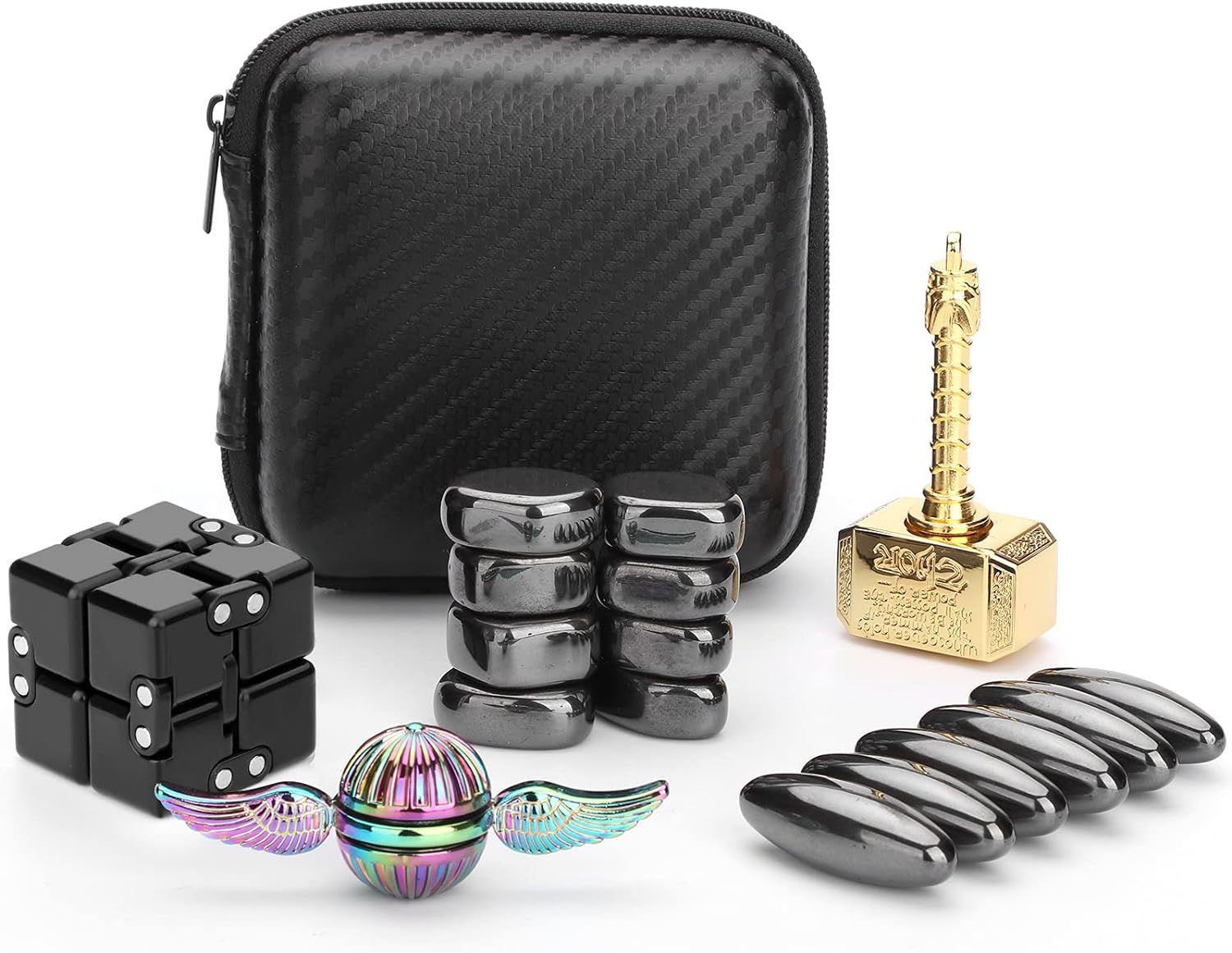 Fidget toys in carrying case