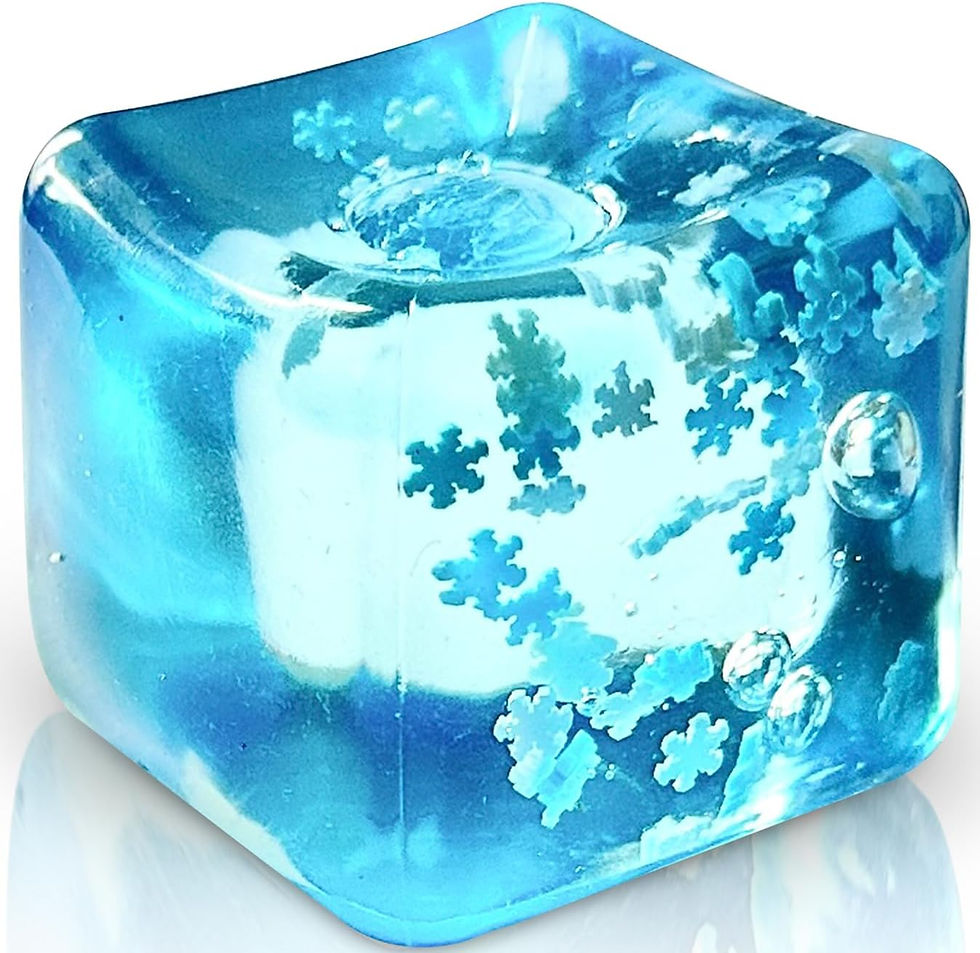 Thumbnail: Blue snowflake ice cube paperweight