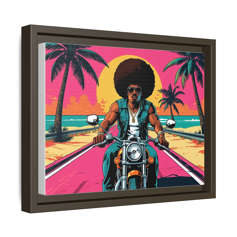 Miniatura: "Summer Drift" Vibrant Canvas Art, Wall Decor, Retro/Summer Vibes