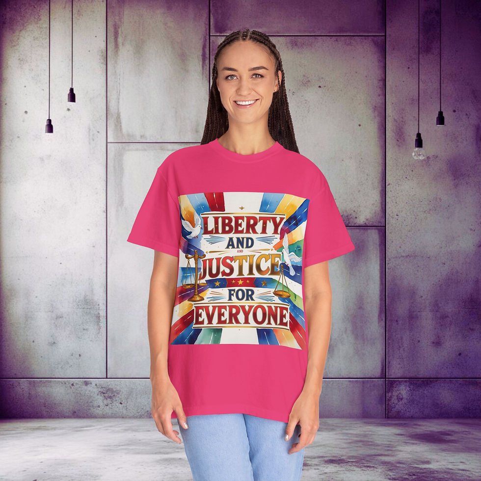 Thumbnail: "Liberty and Justice" Unisex T-Shirt | Inspiration Wear | Unity Tee | Statements