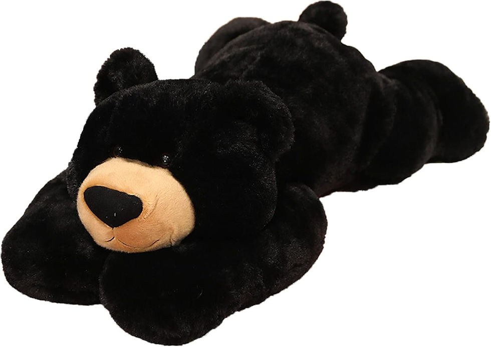 Miniatura: Large black plush bear toy