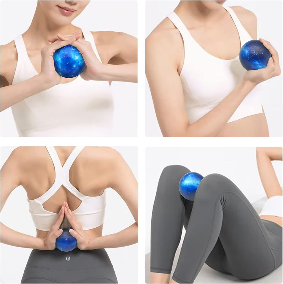 Thumbnail: Woman using blue stress ball for exercise