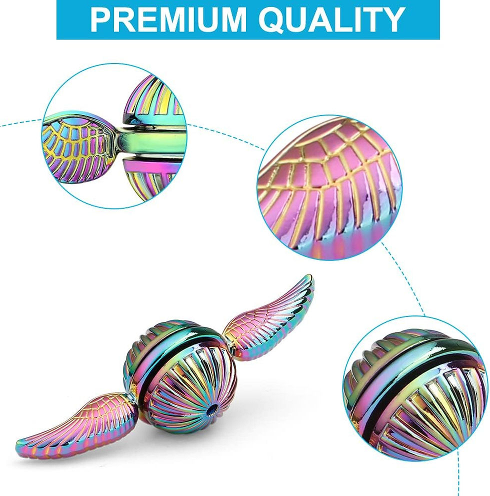 Thumbnail: Premium Quality iridescent Golden Snitch spinner toy
