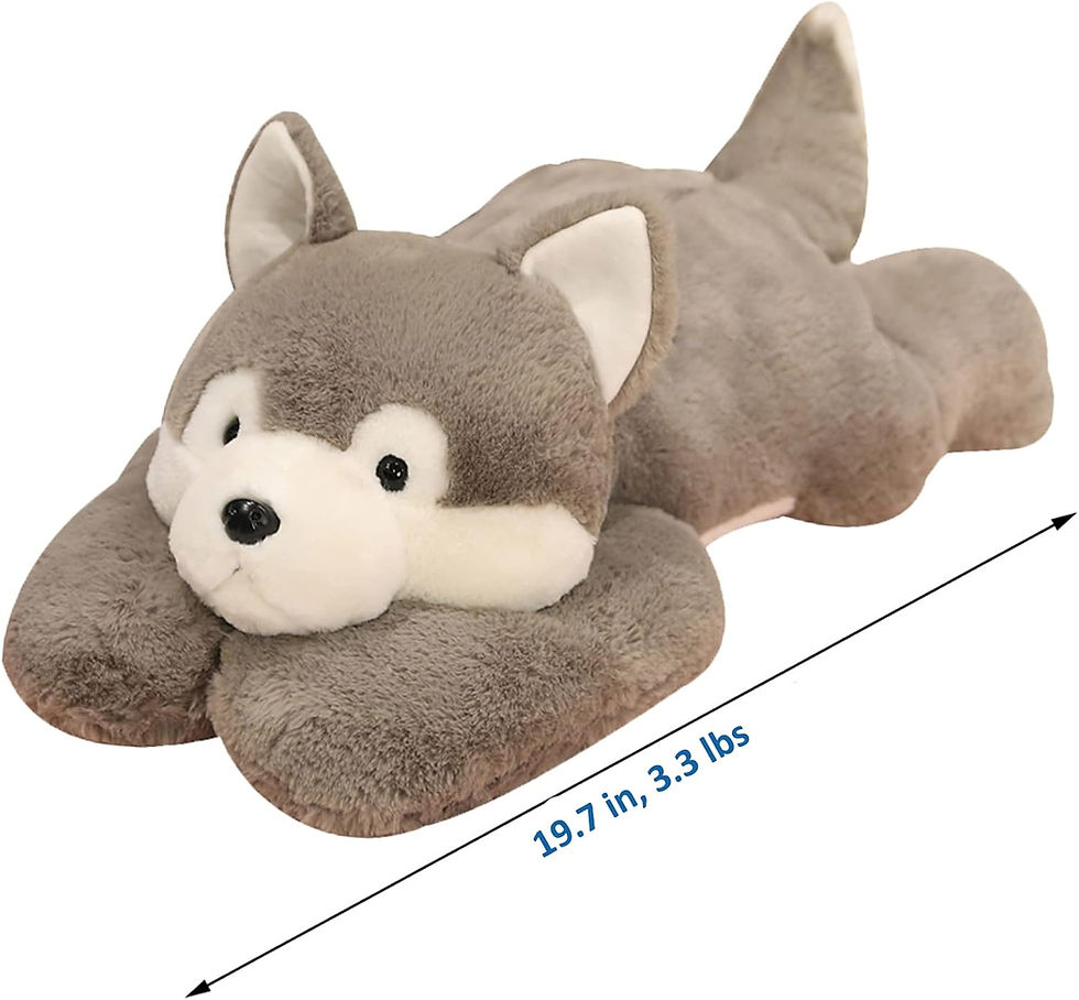 Miniatura: Gray husky plush toy, 19.7 in, 3.3 lbs