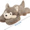 Thumbnail: Gray husky plush toy, 29.5 in, 6.2 lbs
