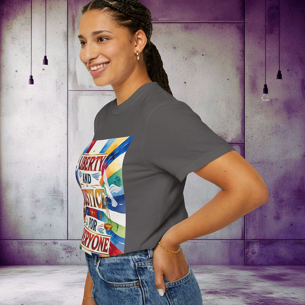 Thumbnail: "Liberty and Justice" Unisex T-Shirt | Inspiration Wear | Unity Tee | Statements