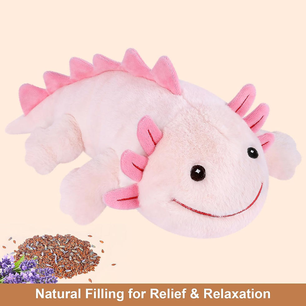 Thumbnail: Pink axolotl plush toy, natural filling for relief and relaxation