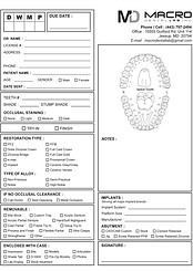 Prescription slip for Macro Dental La