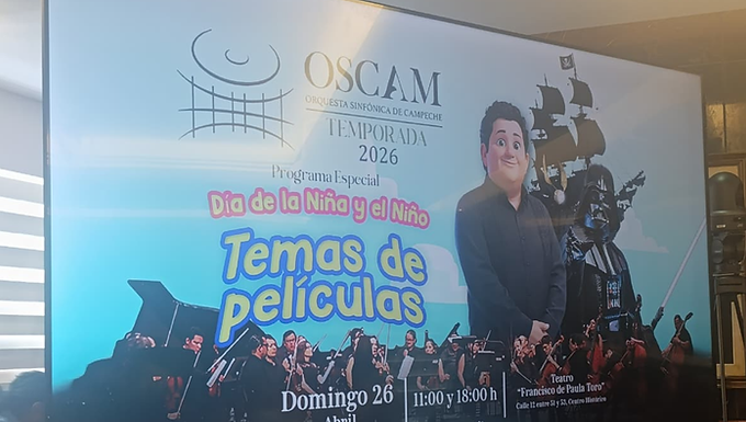 Música de cine llega a Campeche para celebrar a la niñez con concierto sinfónico
