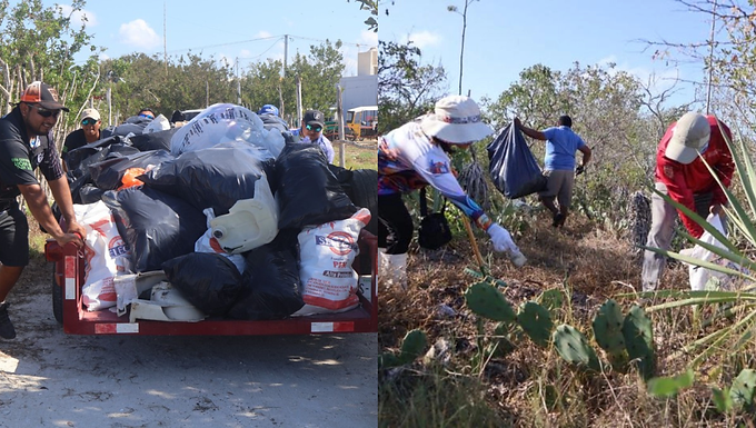 Brigada ambiental retira más de 760 kilos de basura en la Reserva de la Biosfera Ría Celestún