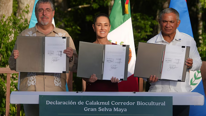 Corredor Biocultural: México, Guatemala y Belice sellan alianza para proteger 5.7 millones de hectáreas de la Gran Selva Maya