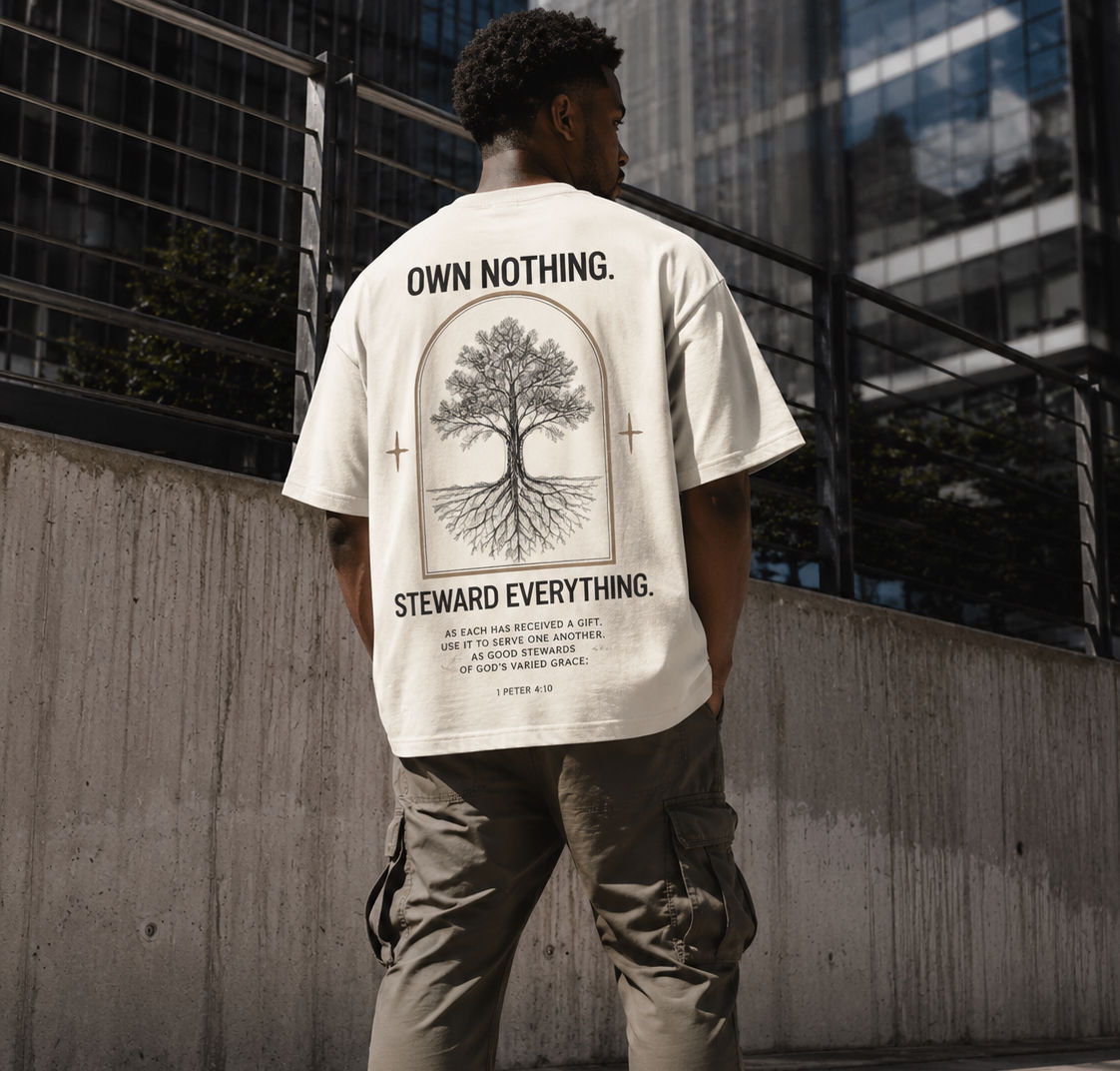 Own Nothing. Steward Everything. Essential Cotton T-Shirt