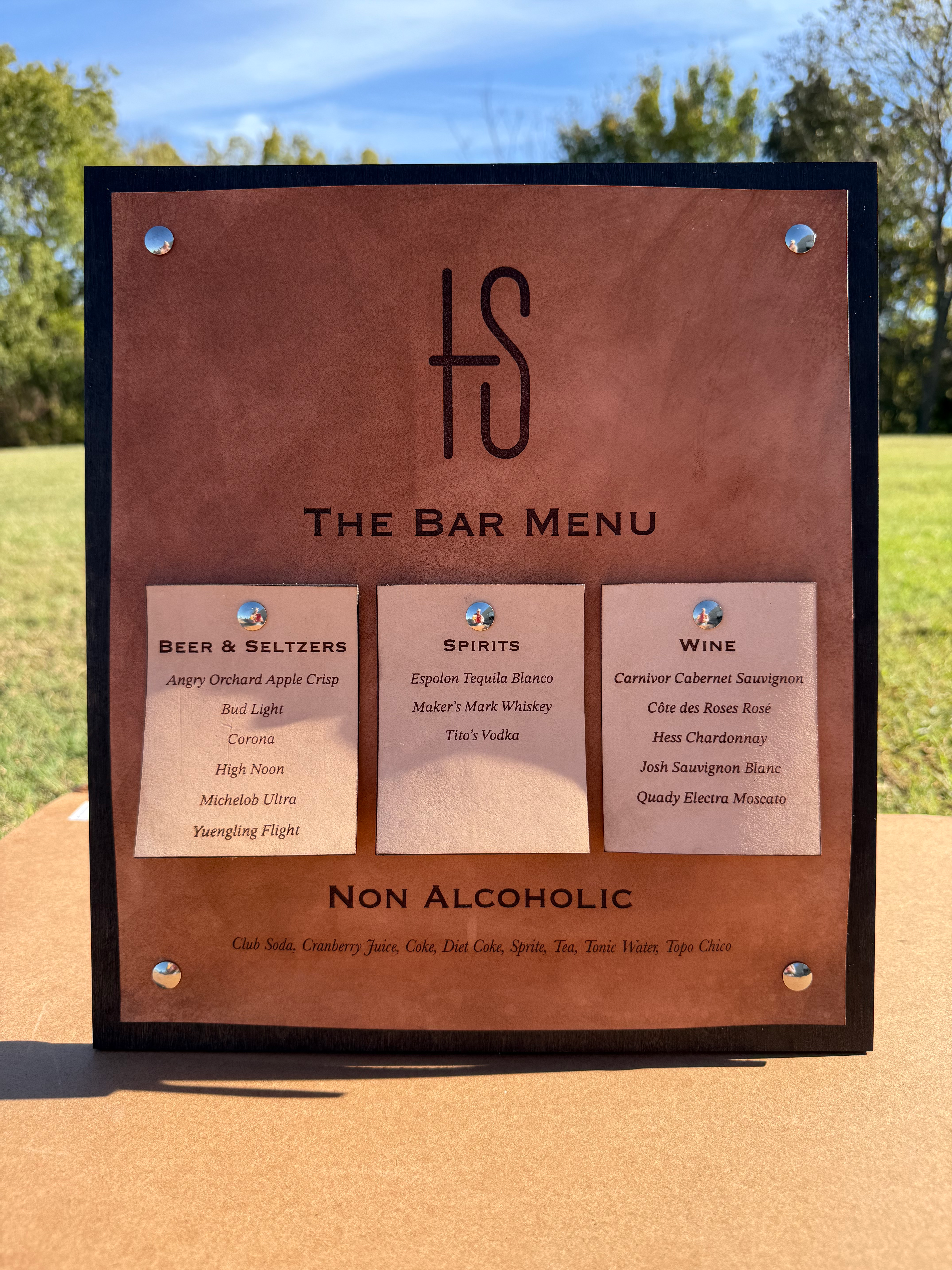 Custom Bar Menu