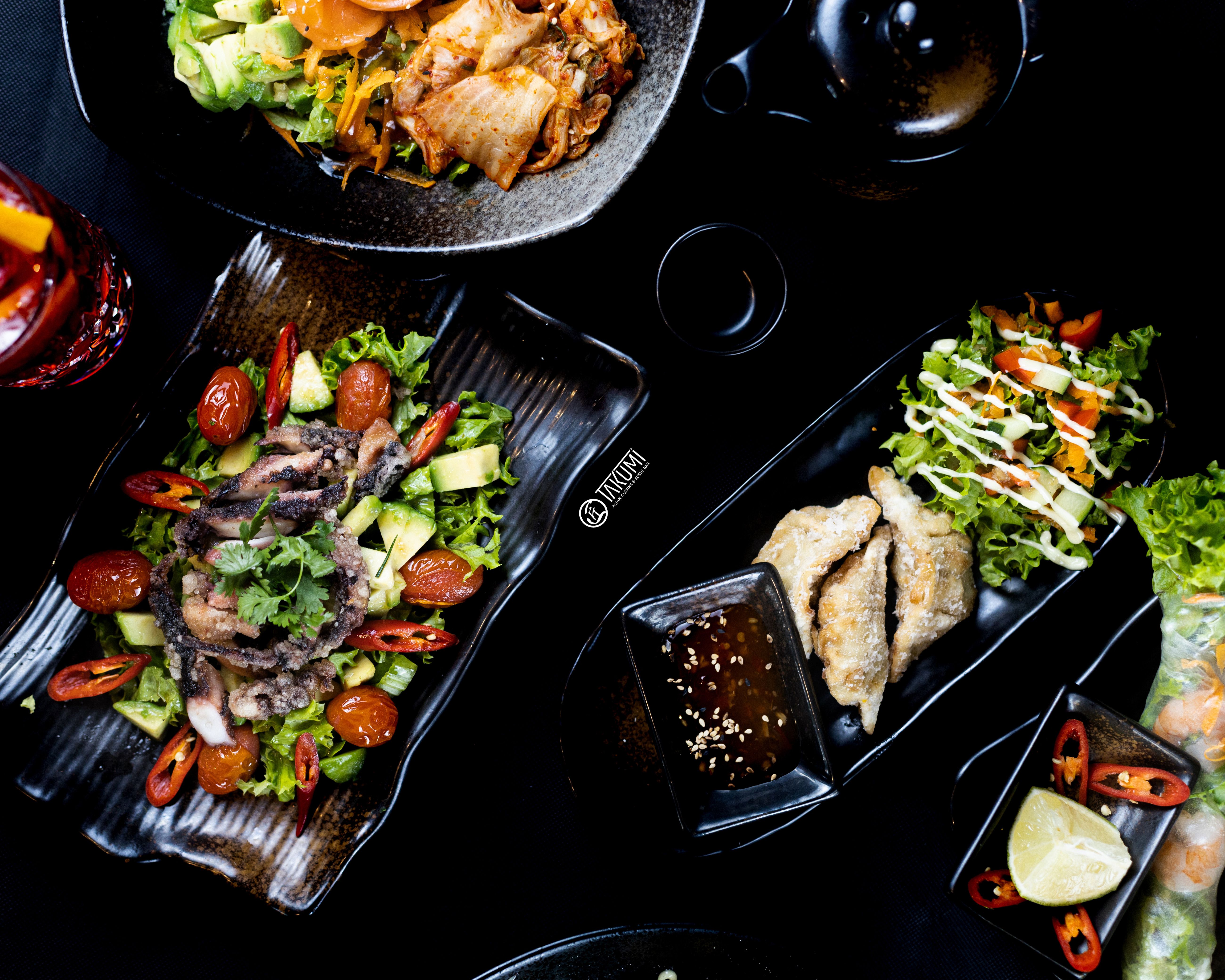 Arranged Food and Objects