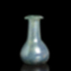 Ancient Roman iridescent glass unguents bottle