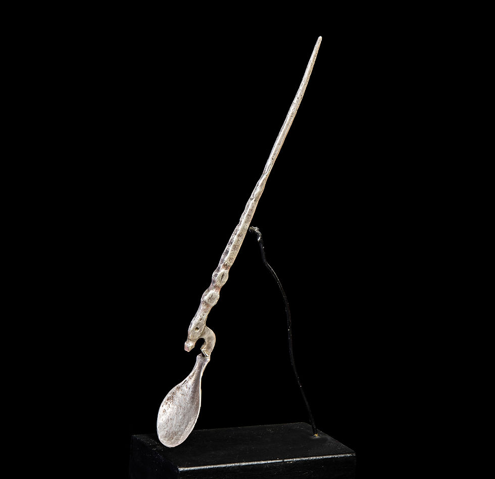 Ancient Roman silver cochlearium spoon