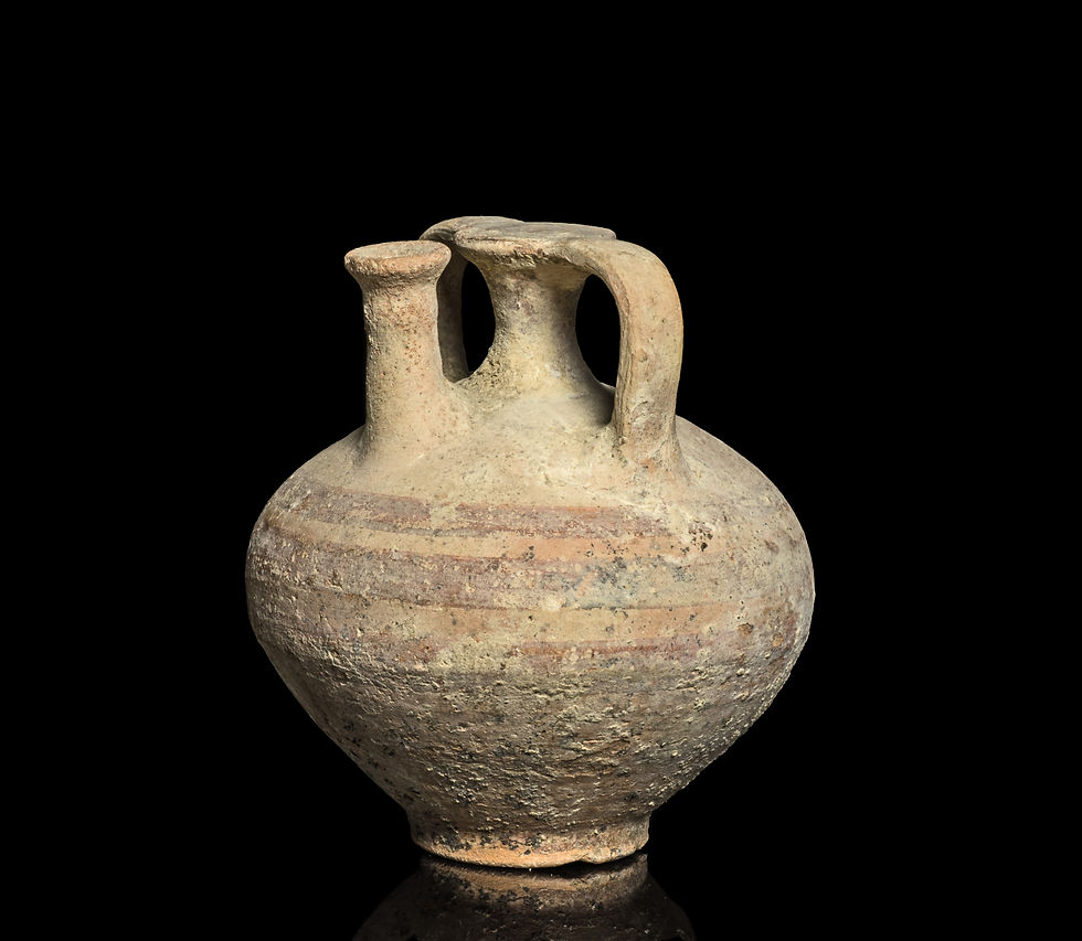 Side of Mycenaean Bronze-Age stirrup jar