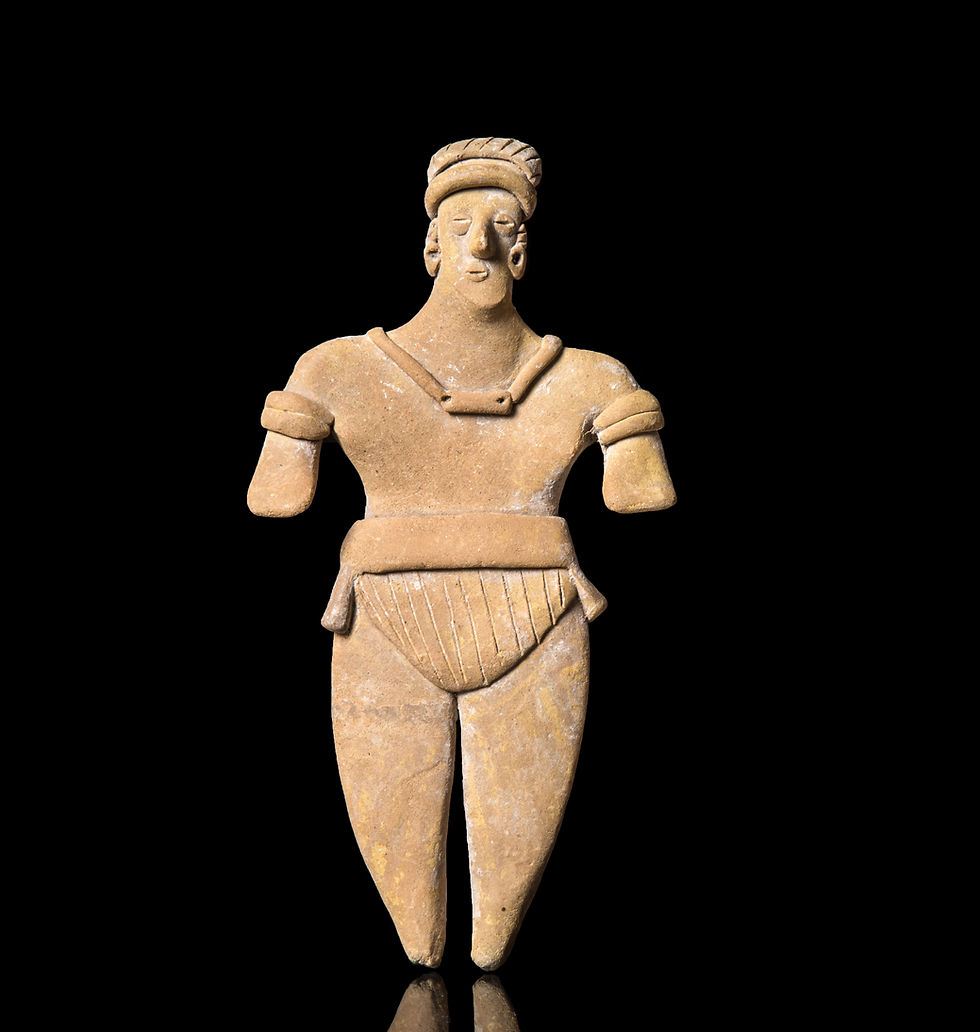 Pre-Columbian West Mexico Colima fine terracotta male figure