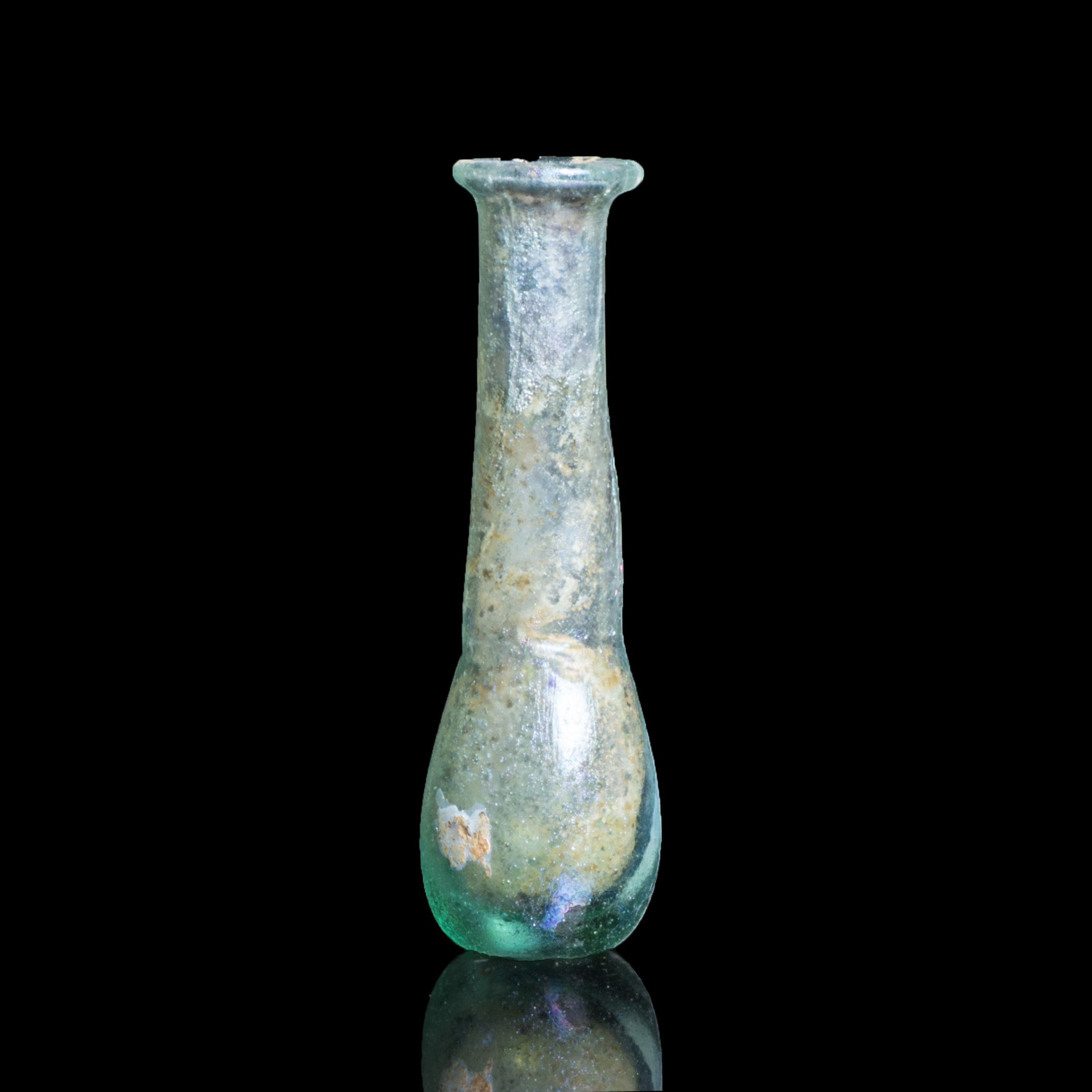 Ancient Roman small glass perfume bottle