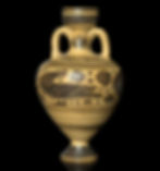 Ancient Corinthian Greek black-figure pottery vase amphoriskos decorated with birds, circa early 6th century BCE.