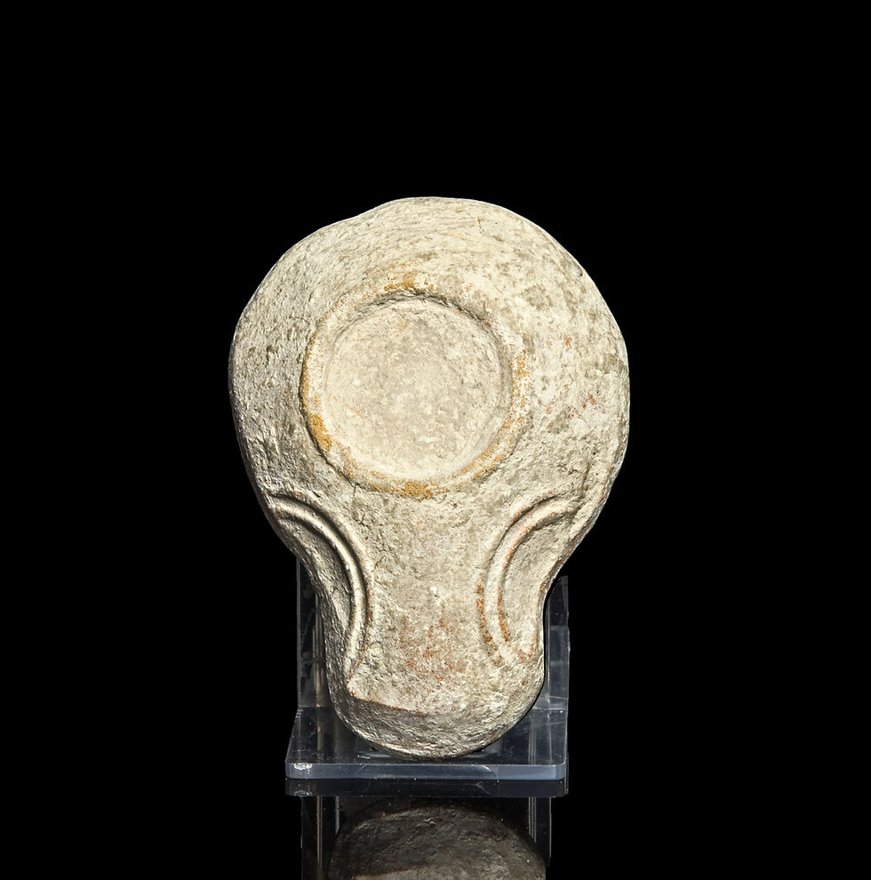 Thumbnail: Underside view of Ancient Holy Land Samaritan oil lamp