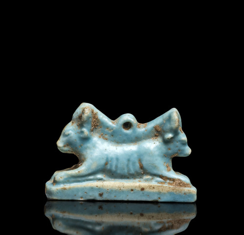 Rare Egyptian faience double Apis bull amulet | TimesAncient