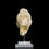 Thumbnail: Back view of Gandhara fragmentary stucco head of Buddha with ushnisa on a stand