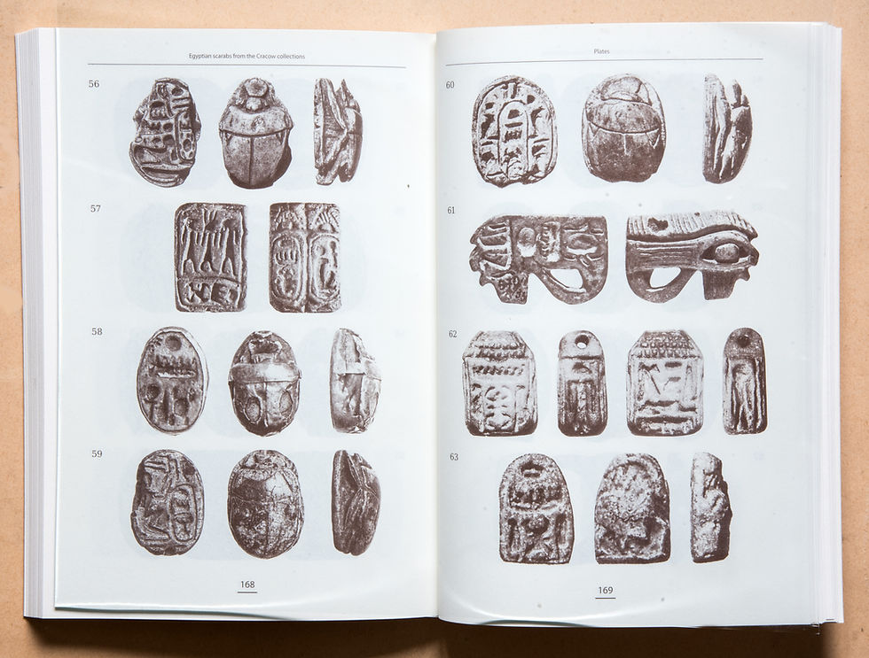 Thumbnail: Illustrated pages Egyptian Scarabs and Seal Amulets from the Cracow Collections: J Sliwa