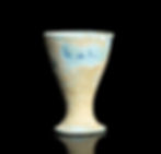 Ancient Published Egyptian faience offering cup with inscription
