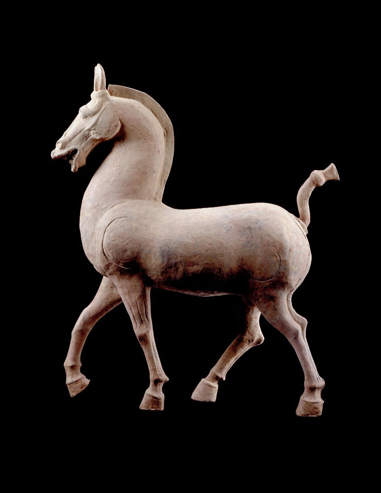 Ancient Chinese figure of a prancing horse from Minneapolis Institute of Art