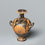 Thumbnail: Greek Apulian miniature red figure pottery hydria with swan back view