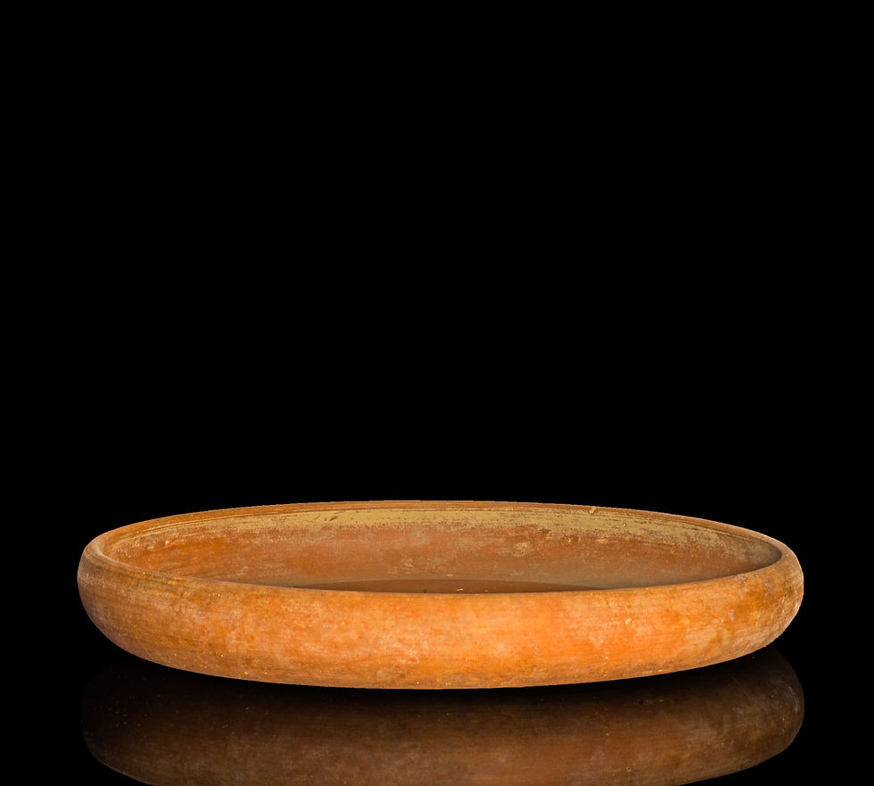 Thumbnail: Side view of Superb Roman African red slip ware dish