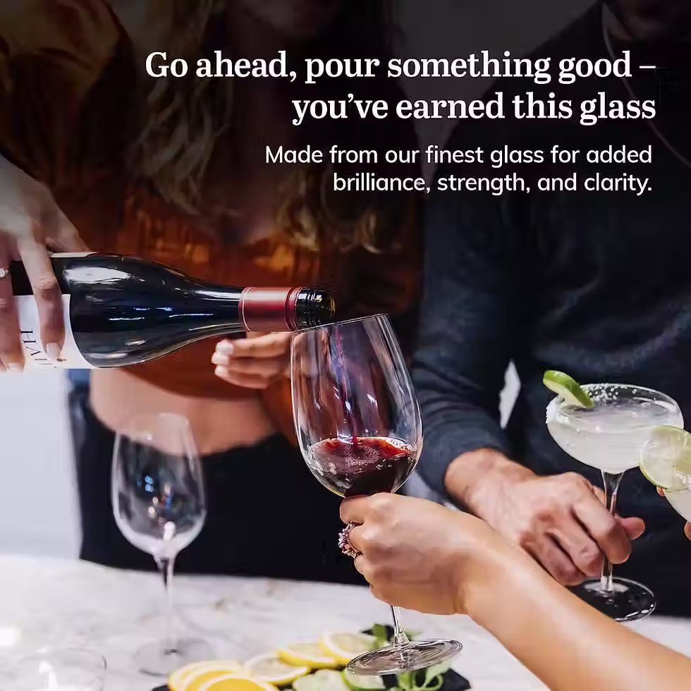Libbey Signature Kentfield Estate All Purpose Wine Glasses Set of 4, Long Stem Wine Glasses for Red and White Wine, Perfect Glass Goblet Gift Set
