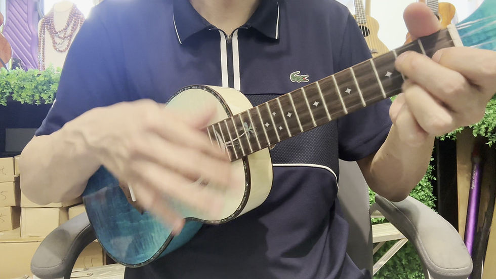 Thumbnail: Kamehameha Ukulele KC-28 Solid Top Tiger Maple Concert