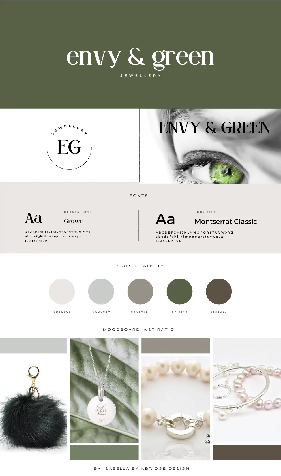 Example one page website design