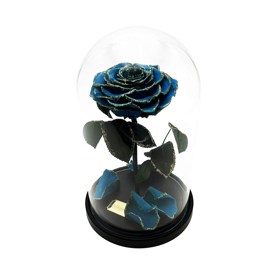 Tiffany Gold rose in flask