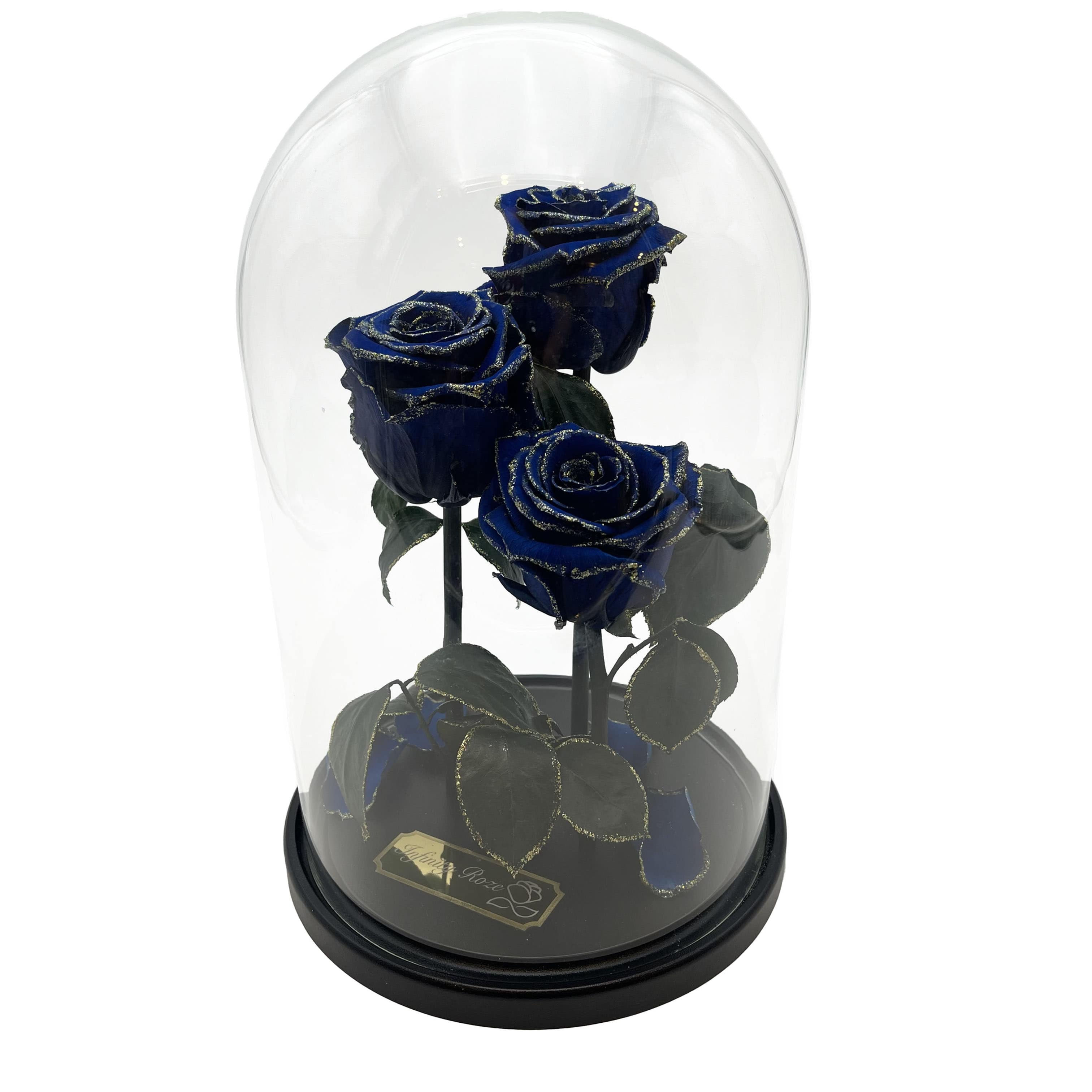 Mėlyna auksinė rožė kolboje