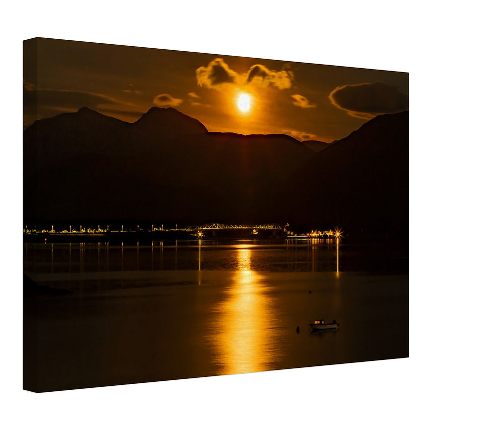 L011 - Onich looking over North Ballachulish Thick Canvas