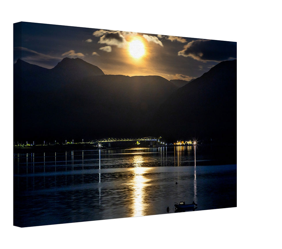 L012 - Onich looking over North Ballachulish Thick Canvas