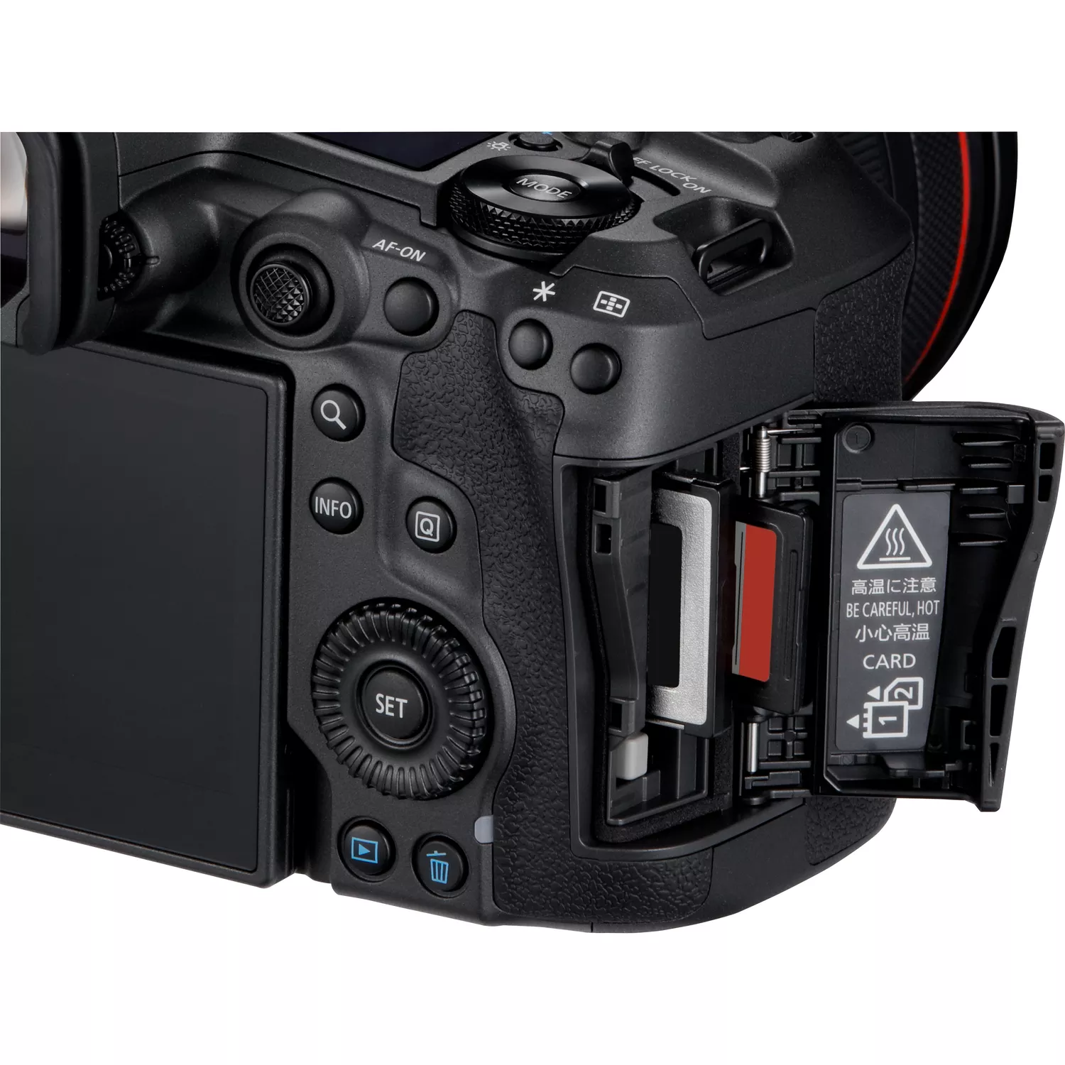 Canon R5 Mark II Body Card Compartment
