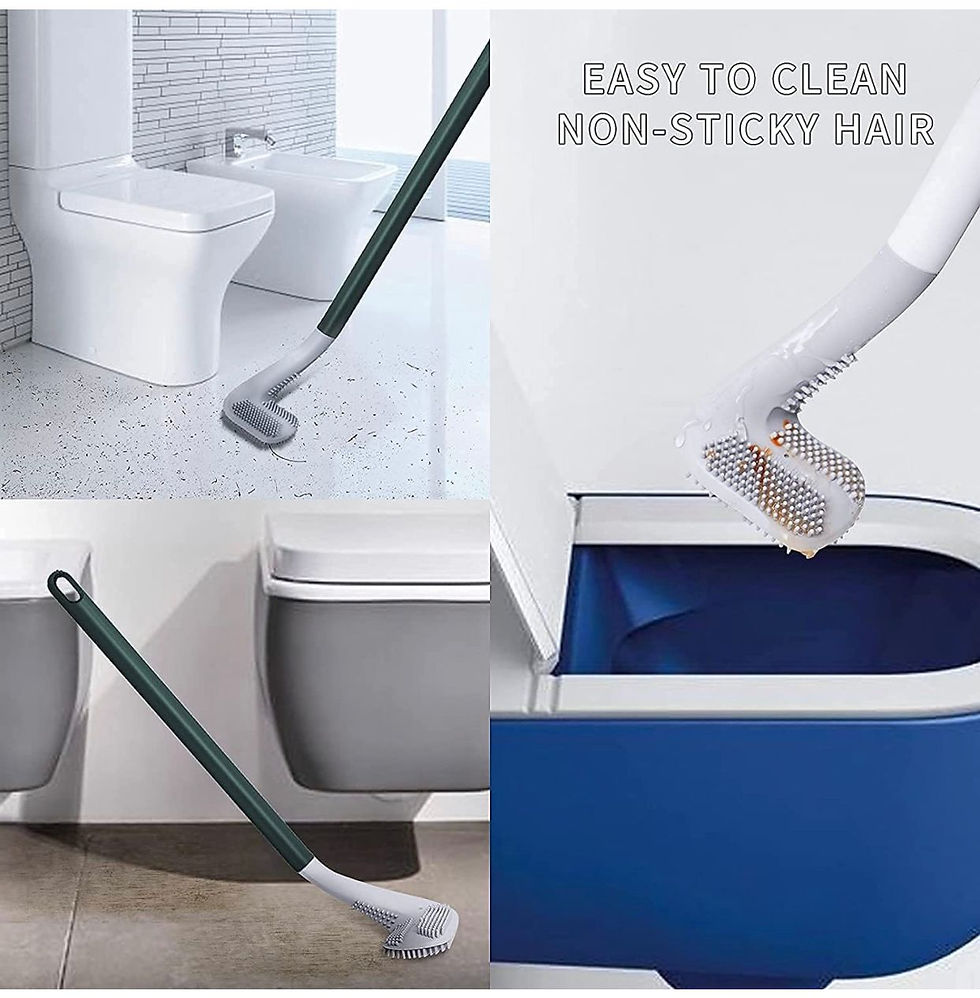 Silicon Toilet Brush New Hockey Shape (2)