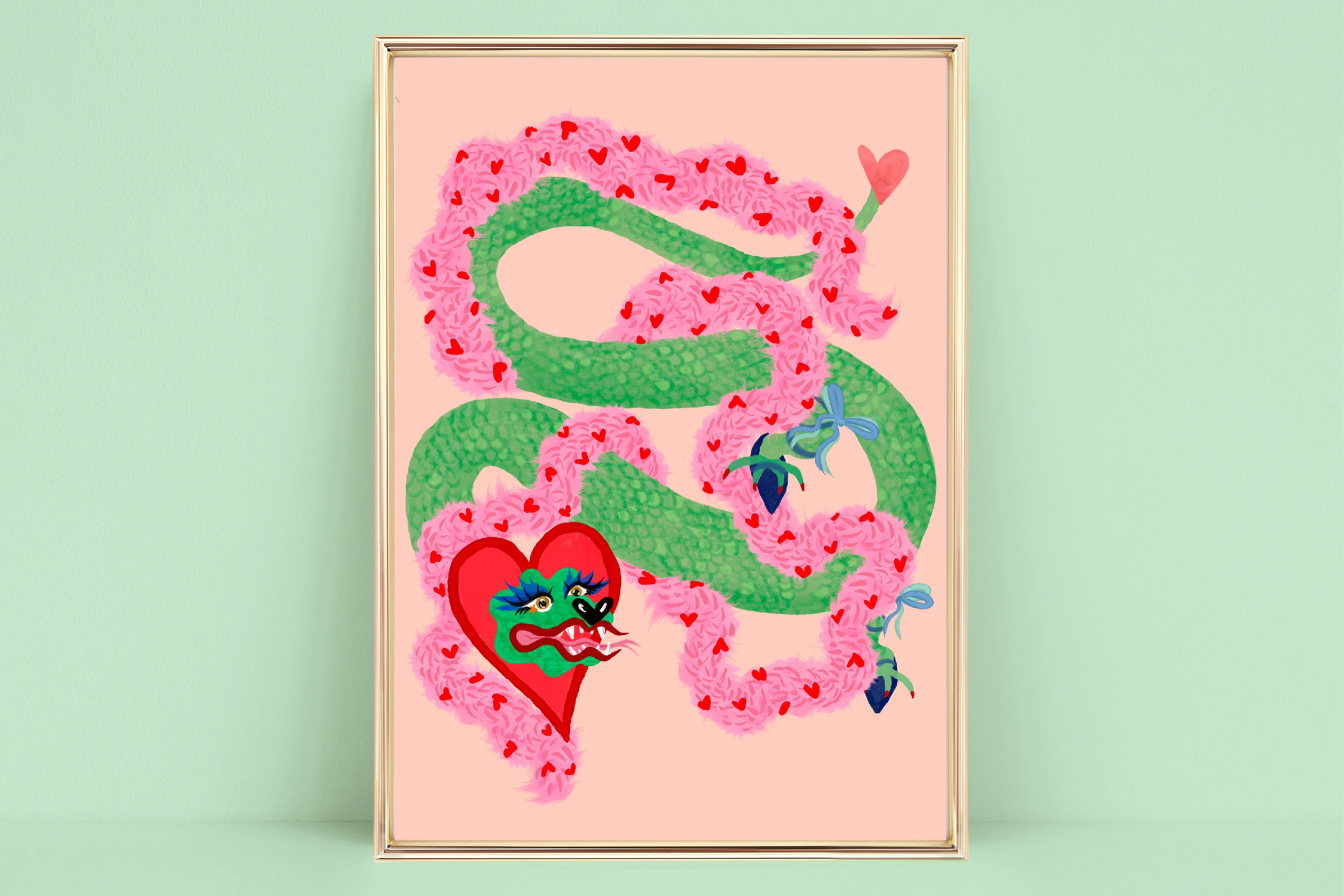 Love Dragon Art Print
