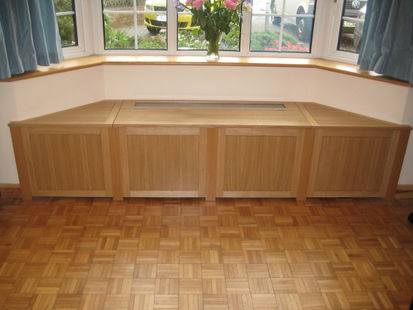 a large window in a large room
