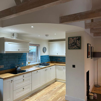 White kitchen installation