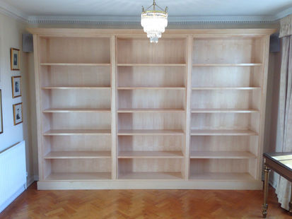 a large wall feature with shelves