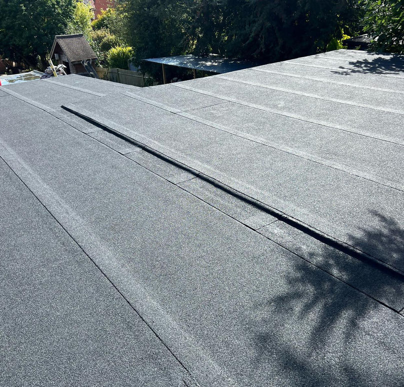 Flat roof install, after