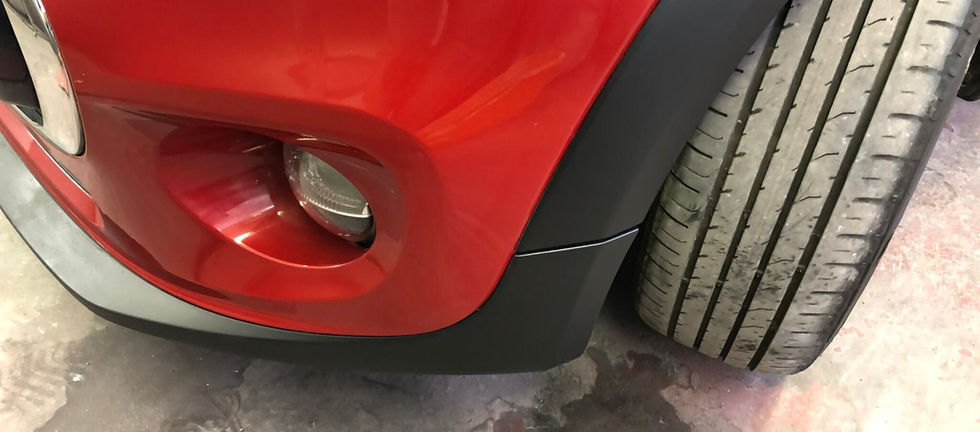 Mini front bumper damage repair