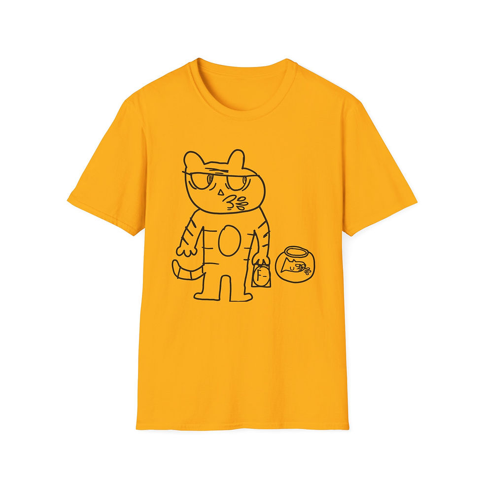 Thumbnail: Funny Graphic Tee - Spitting Cat by Zachary, Adult Unisex